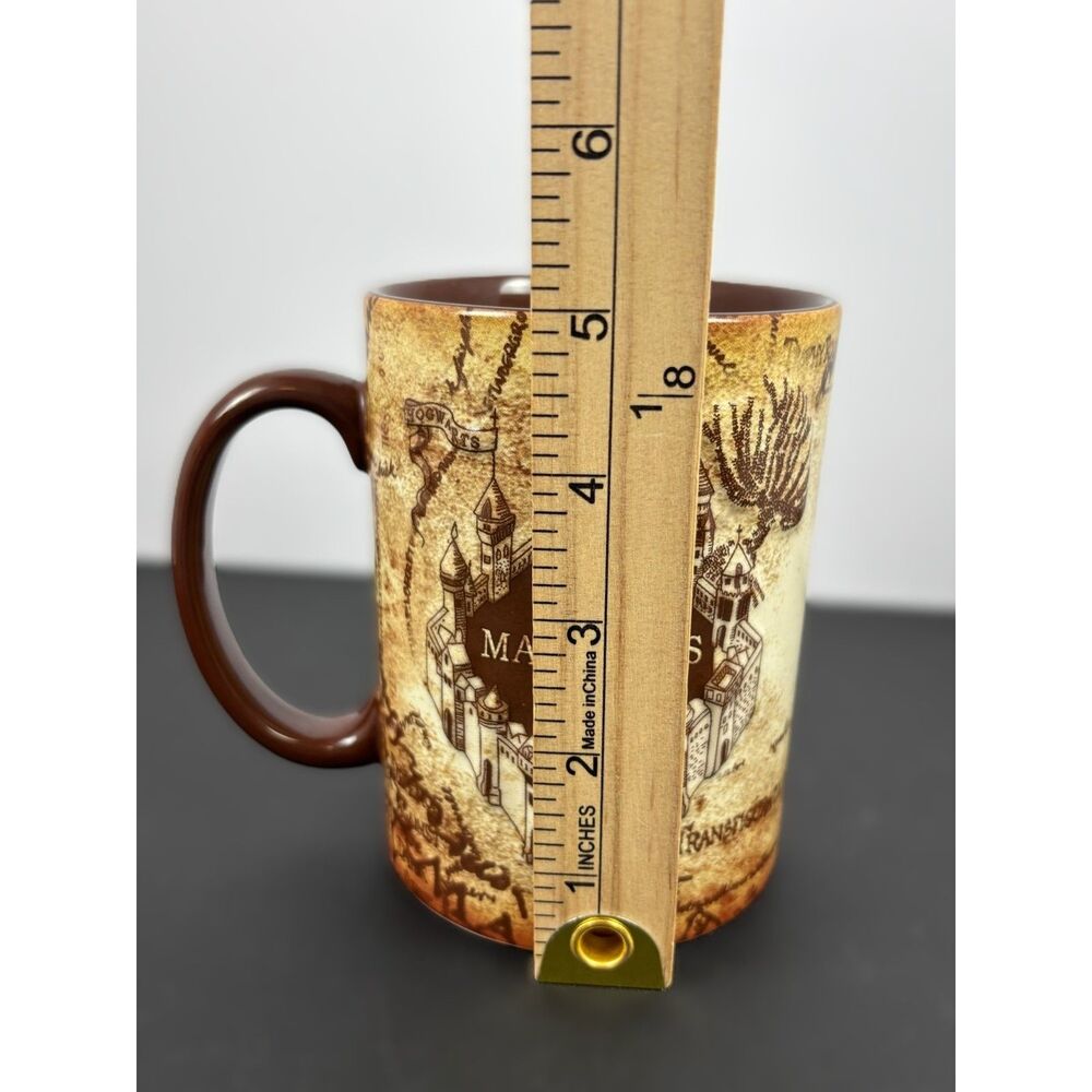 Universal Studios Harry Potter Marauders Map Coffee Mug Hogwarts Castle 16oz EUC - Picture 7 of 8